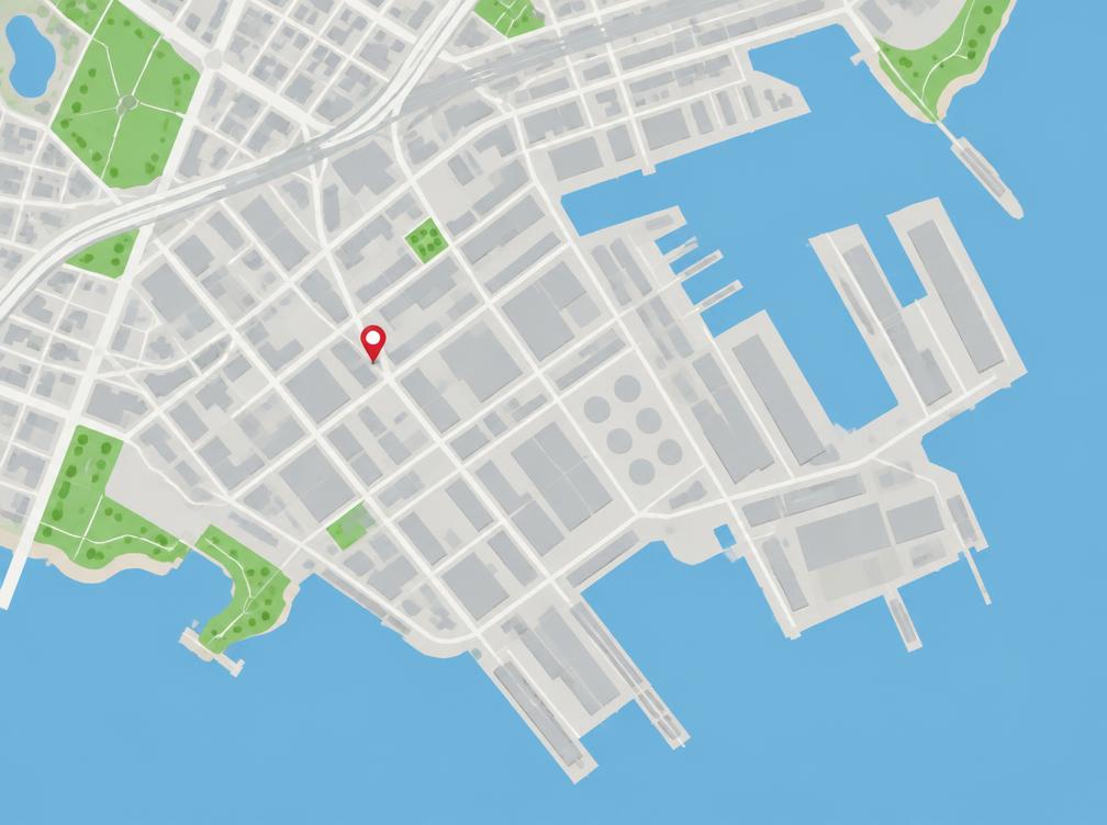Map of the Honolulu industrial district with the Royal Contracting office on Puuwai Street marked